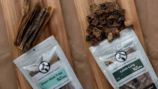 New Treats to Try: Green Goat Tripe and Lamb Lung - Only One Treats