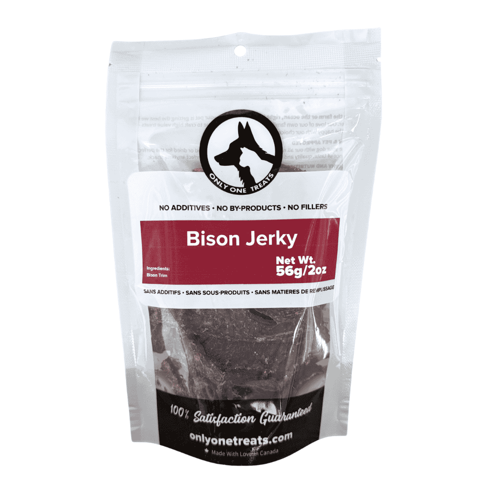 Bison Dog Treats - Bison Jerky 56g- Only One Treats