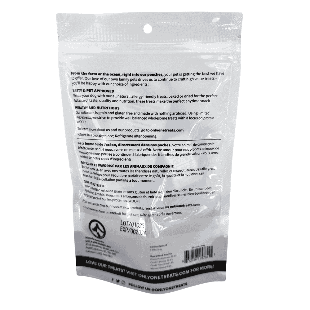 Elk Jerky 56g-Elk Treats for Dogs- Only One Treats
