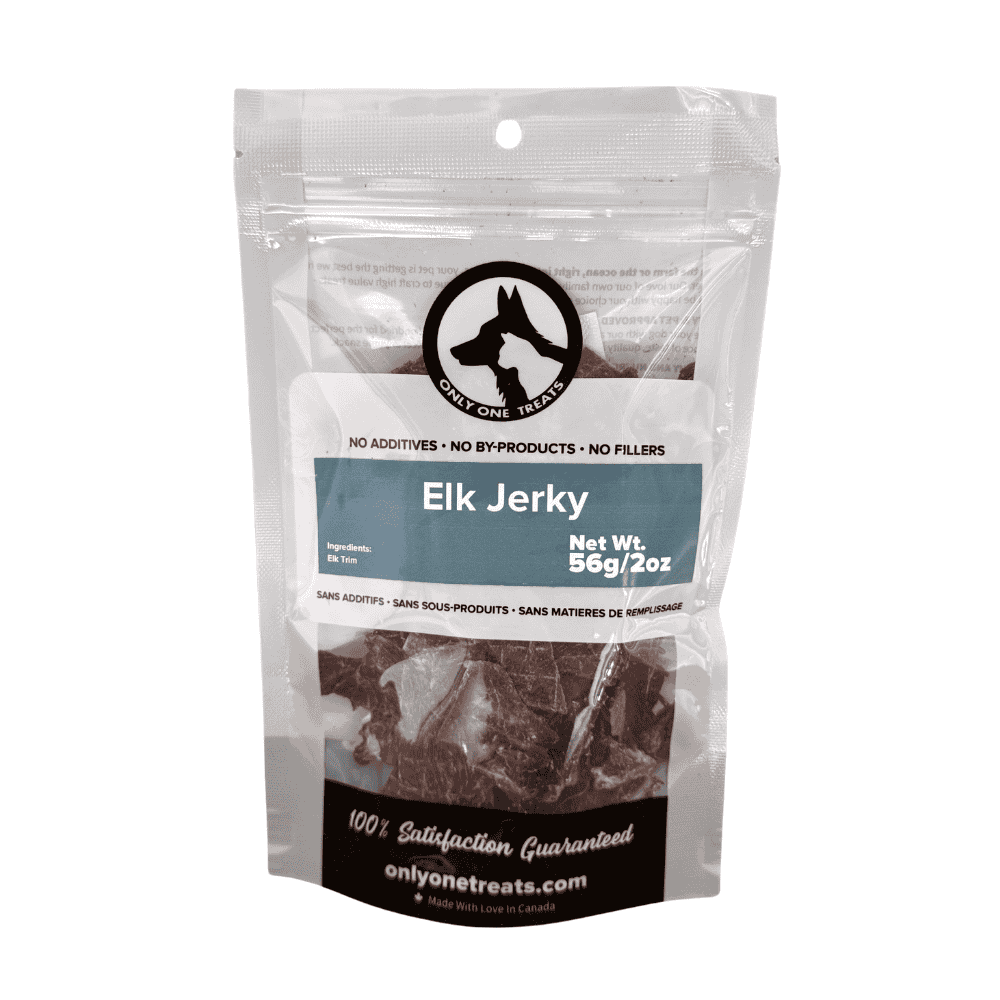 Elk Jerky 56g- Elk Treats for Dogs- Only One Treats