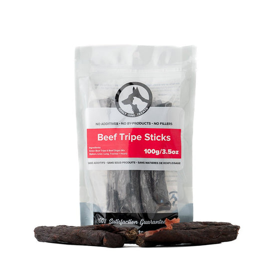 Beef Tripe Sticks 100g - Only One Treats