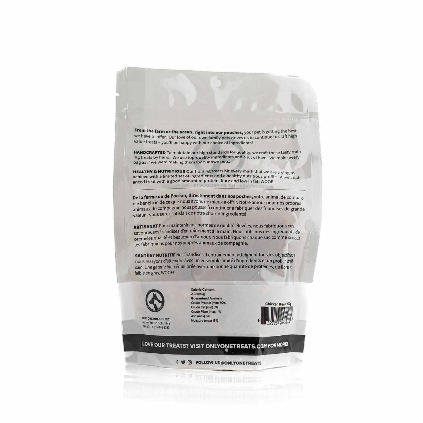 Canadian Chicken Breast 100g - Only One Treats