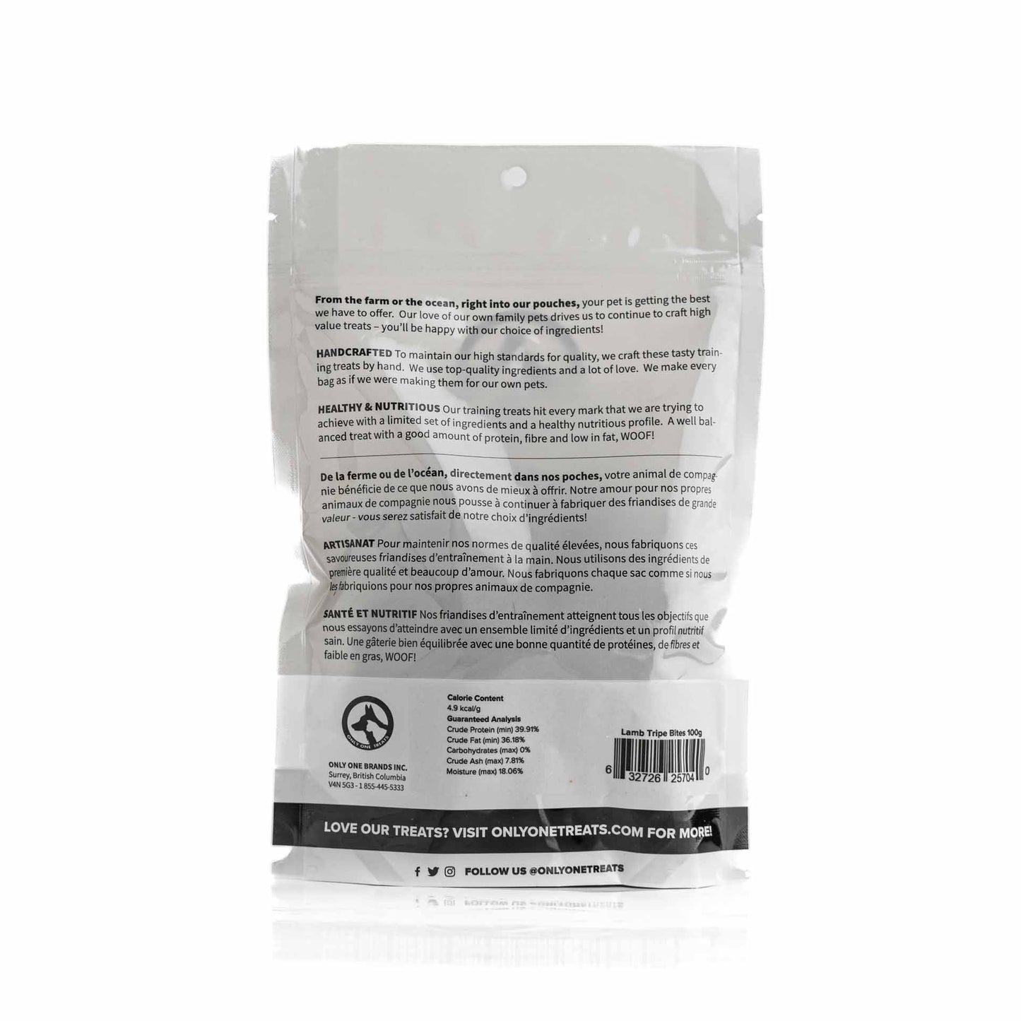 Lamb Tripe Bites 100g - Only One Treats
