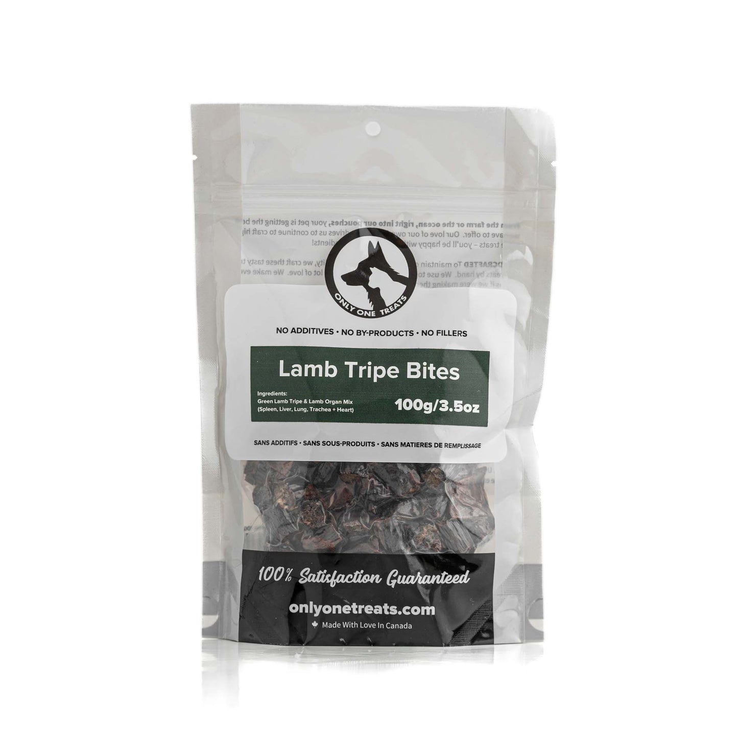 Lamb Tripe Bites 100g - Only One Treats