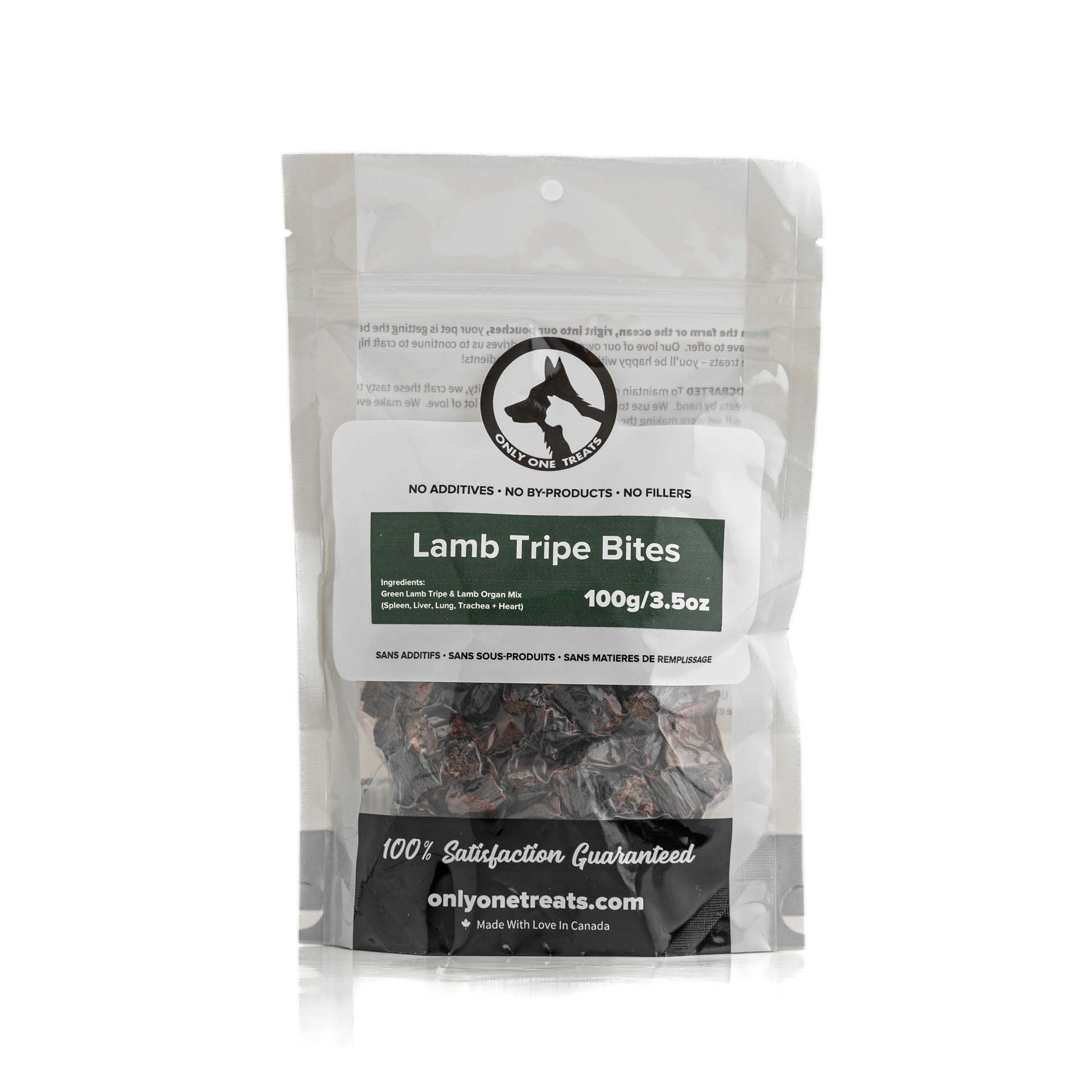 Lamb Tripe Bites 100g - Only One Treats
