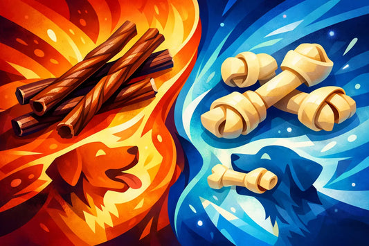 Bully Sticks vs Rawhide for Dogs