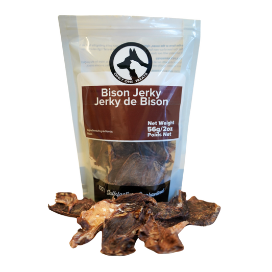 Bison Dog Treats - Bison Jerky 56g- Only One Treats