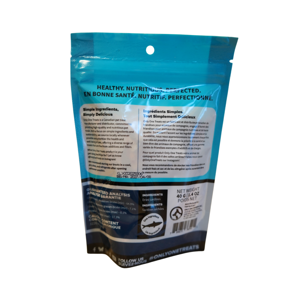 Dried Sardines for dogs - for cats - 40g - Only One Treats