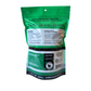 Green pet food packaging with text and branding on a white background