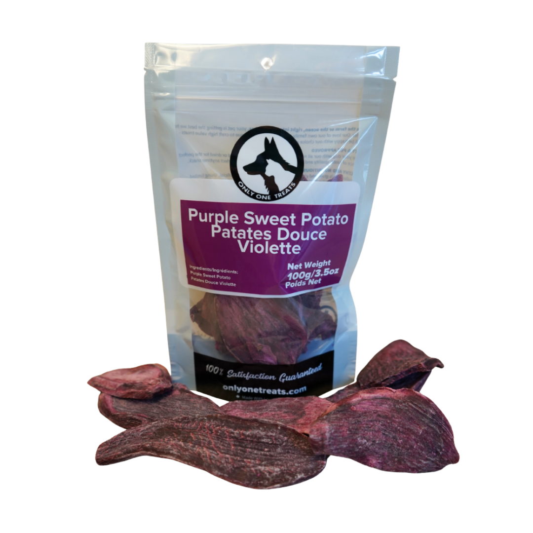 Purple Sweet Potato Slices 100g - Only One Treats - Dog Treats - Fibre Dog Treats