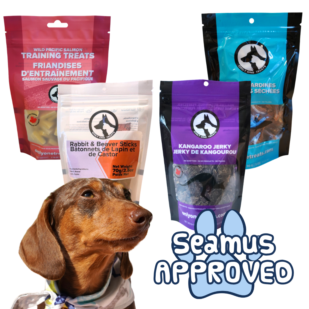 Seamus McWeenie Snack Box - Dog Treat Box - Sardine - Kangaroo - Rabbit and Beaver - Salmon