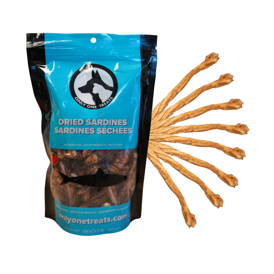 Surf n Turf Box - Only One Treats - Sardines - Lamb Dog Chew