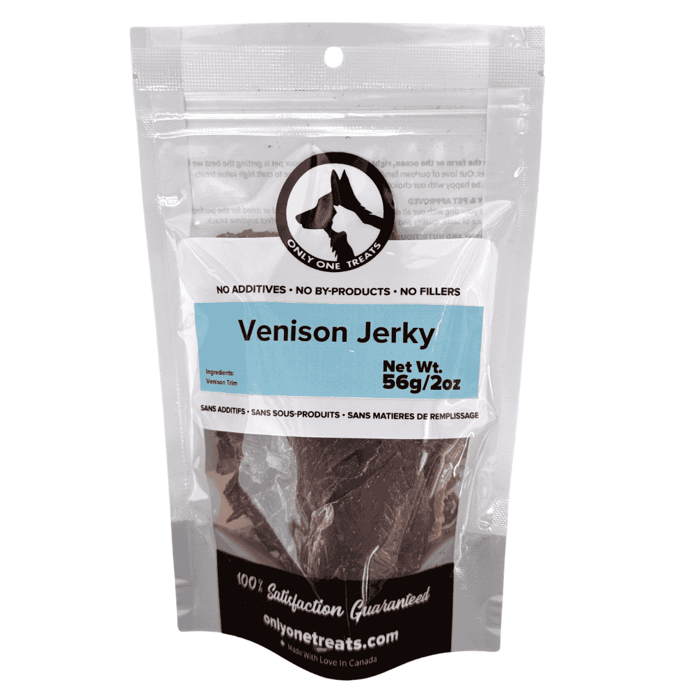 venison dog treats - venison jerky 56g- Only One Treats