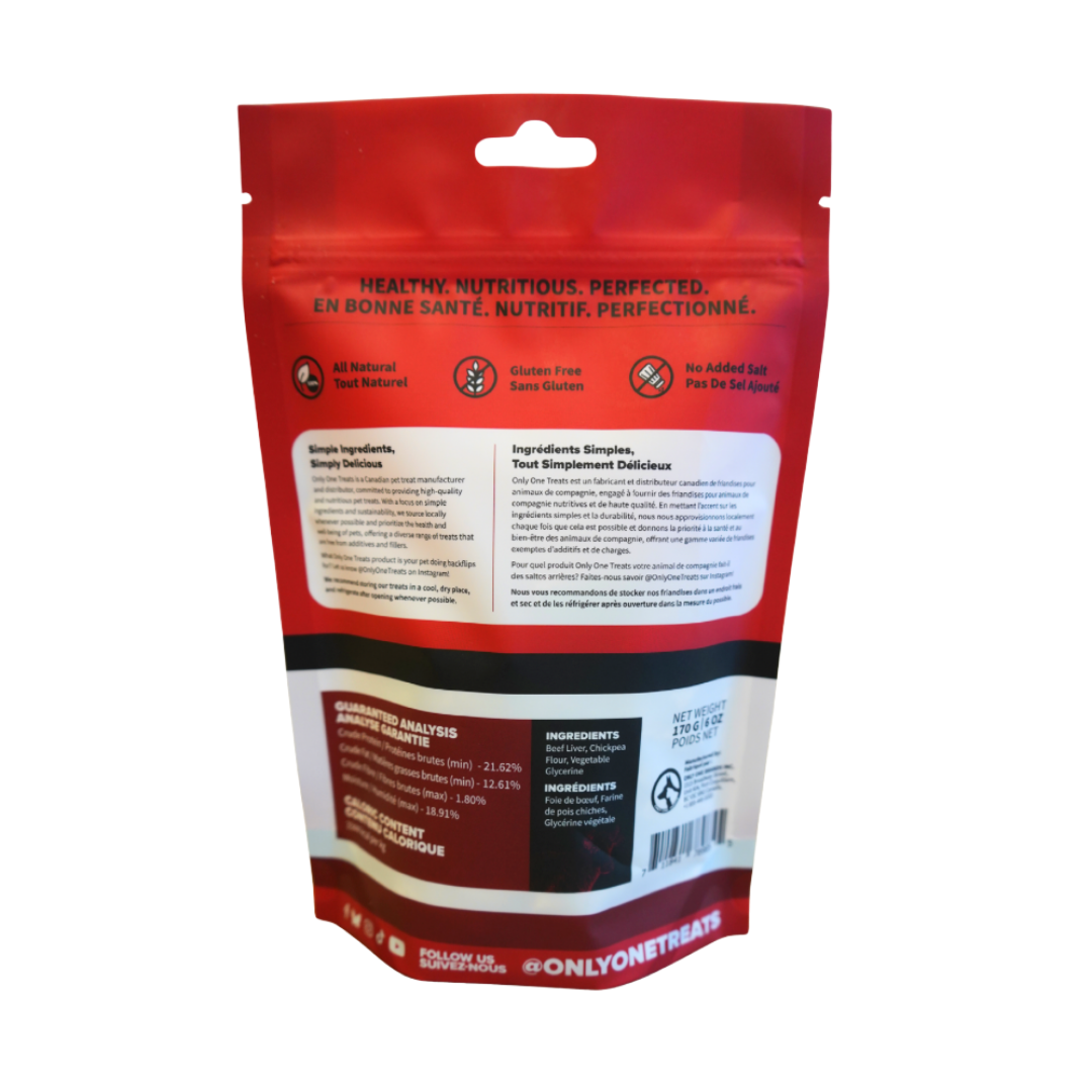 Canadian Beef Liver Training Treats 170g - Only One Treats - Dog Treats - For Dogs