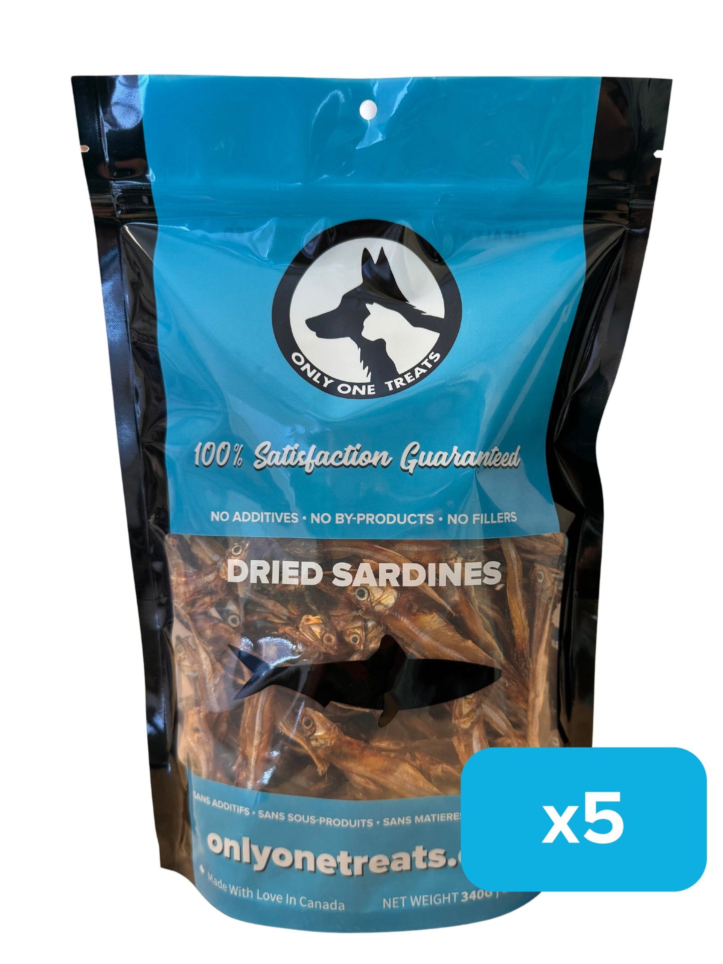 Dried Sardines 340g - Case of 5 - Only One Treats