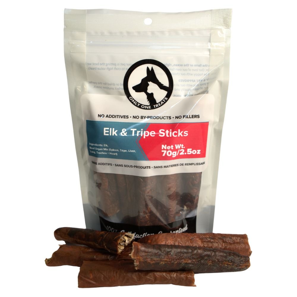 Elk & Beef Tripe Sticks 70g - Only One Treats