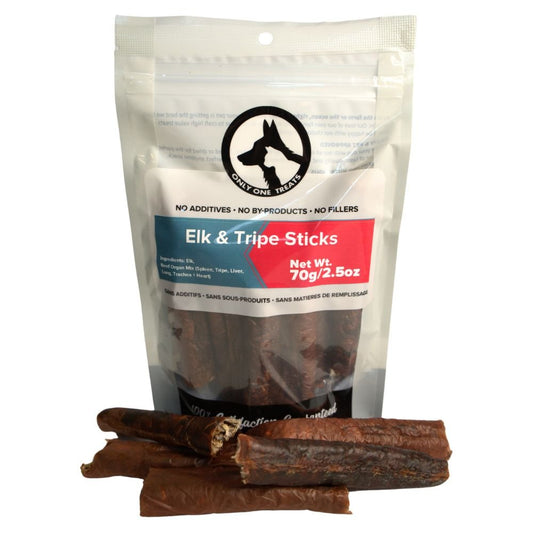 Elk & Beef Tripe Sticks 70g - Only One Treats