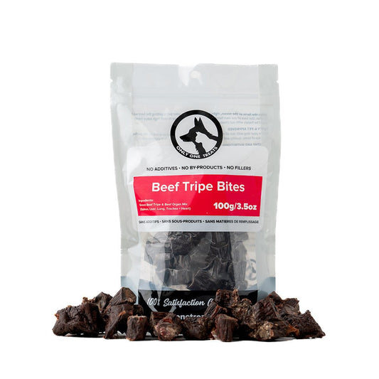 Beef Tripe Bites 100g - Only One Treats