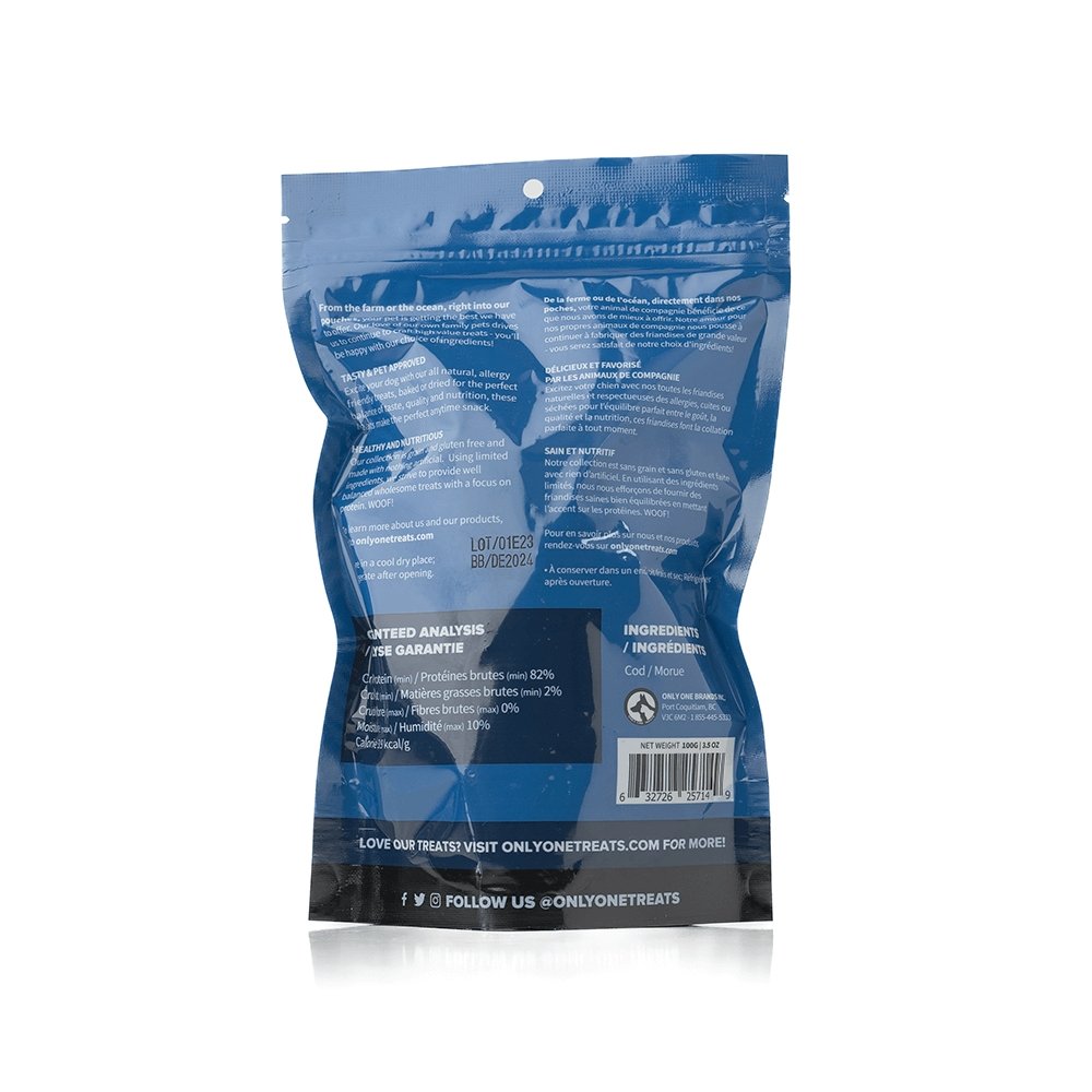 Cod Skin Chips 100g - Only One Treats