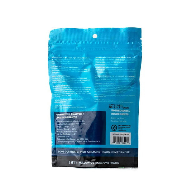 Dried Sardines for Dogs 40g Only One Treats