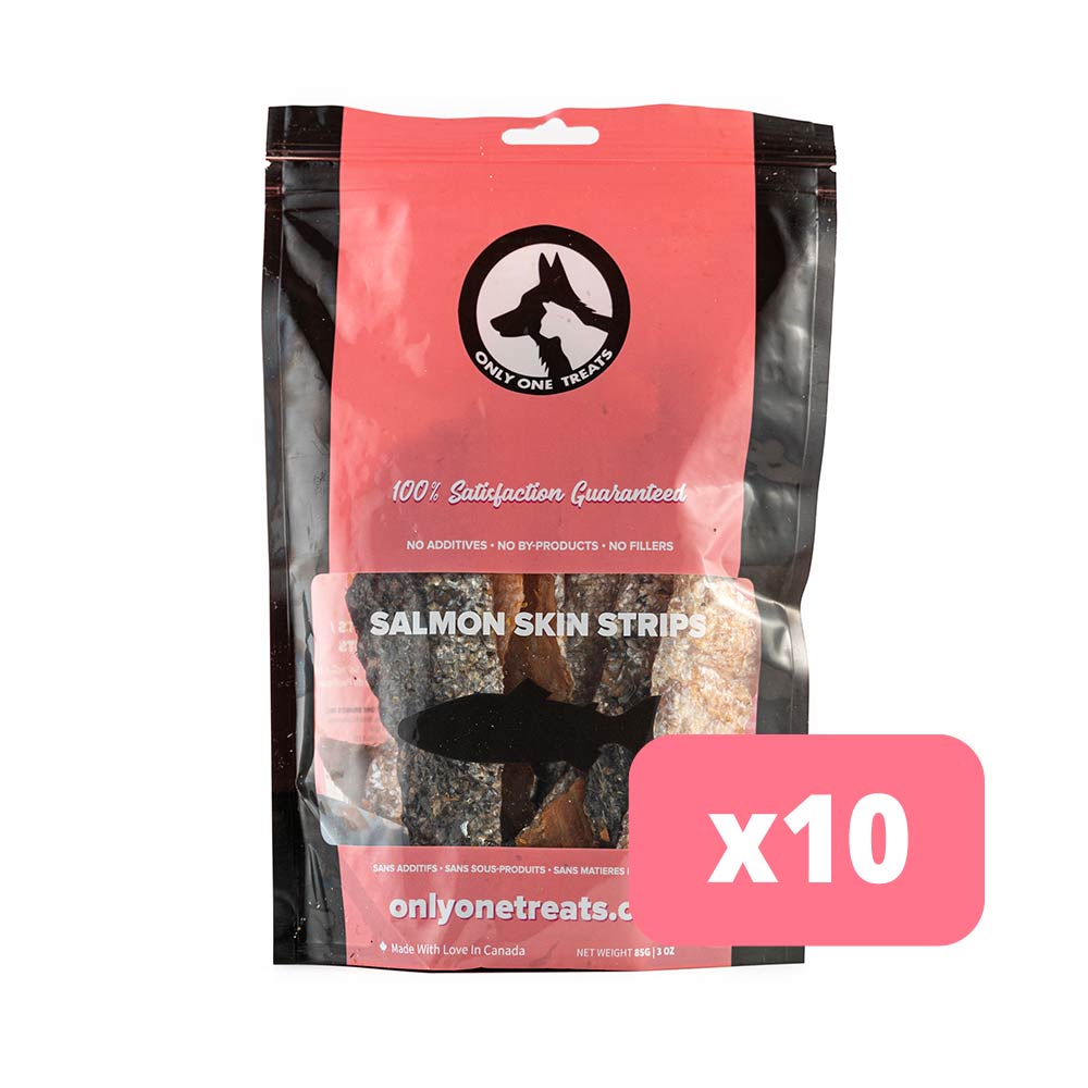 Salmon Skin Strips 85g - Case of 10 - Only One Treats